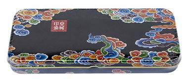 China Caixa feita sob encomenda com impressão de CMYK, caixa da lata do lápis de lápis colorida do metal fornecedor