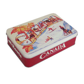 China Caixa do recipiente da lata do metal de Canadá, lata de lata de 205 x de 140 x de 45mm para doces fornecedor