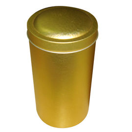 China Cor dourada especial cartuchos pintados do chá da lata, caixa da forma redonda fornecedor