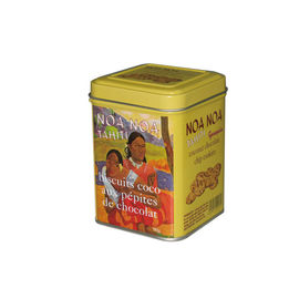 China Metal cartuchos quadrados do chá da lata amarelam para o chá/café/doces fornecedor